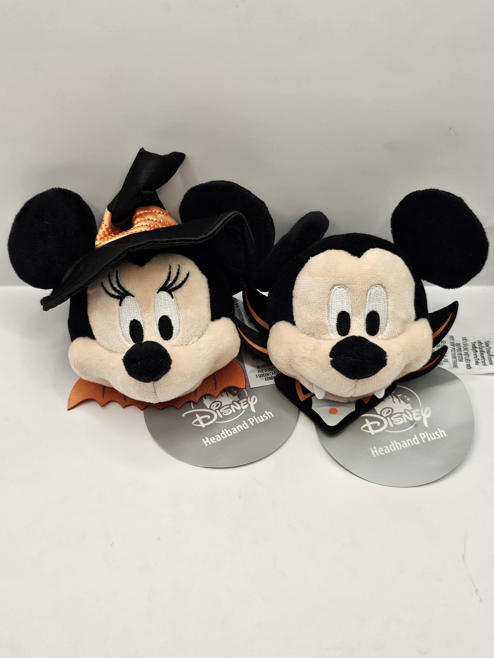 Disney Mickey & Minnie Mouse Halloween set of two create your own headband plush